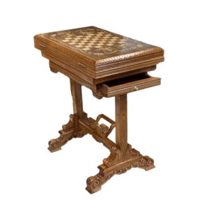 میز و صندلی تخته نرد و شطرنج چوب